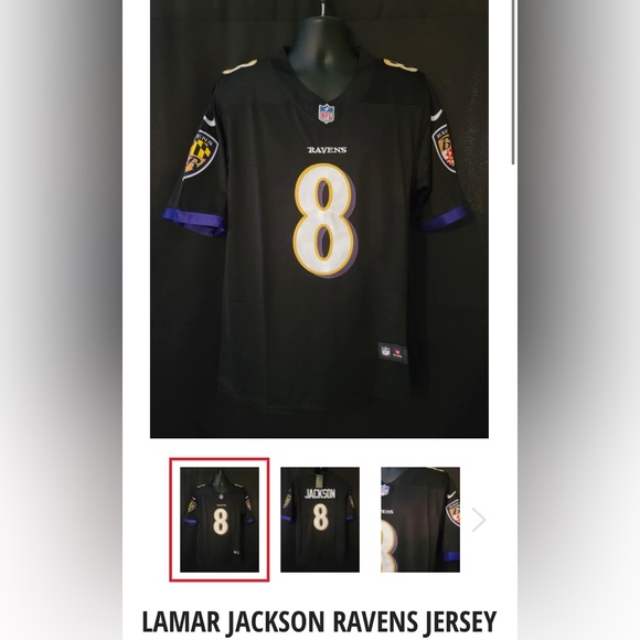 LaMar Jackson Ravens Jerseys in all 3 Colorways message me for sizes - Picture 3 of 3
